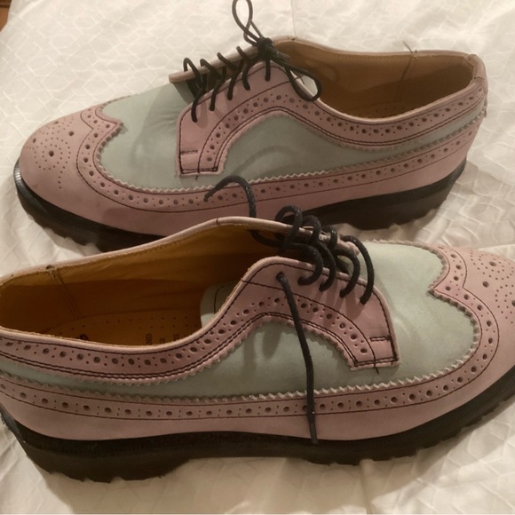 Dr. Martens Pink and Green Men's Shoes - Picture 2 of 5